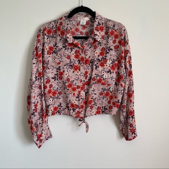 Toby & Olive Long Sleeve Crop Blouse - Picture 1 of 8